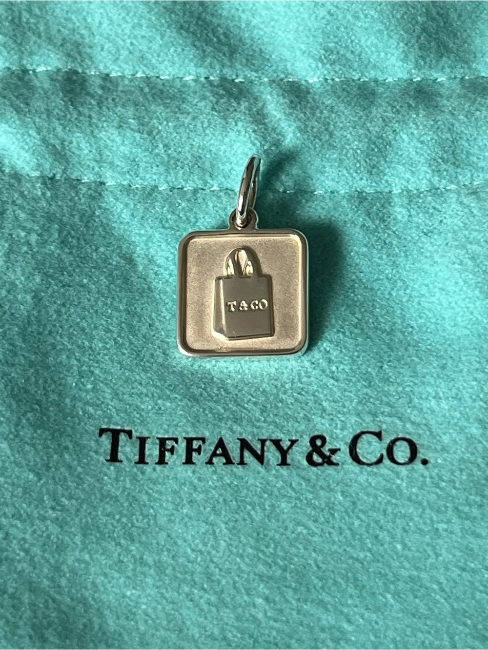 Tiffany & Co. Sterling Silver Vintage Shopping Bag Charm Pendant